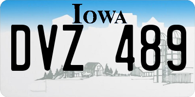 IA license plate DVZ489