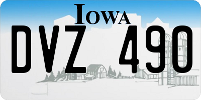 IA license plate DVZ490
