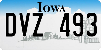 IA license plate DVZ493