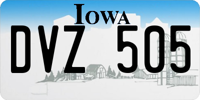 IA license plate DVZ505