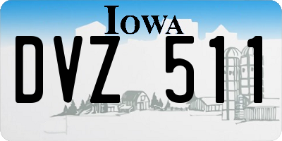 IA license plate DVZ511