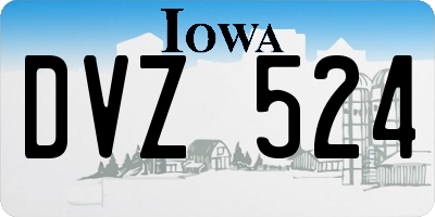 IA license plate DVZ524
