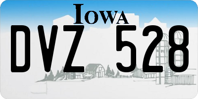IA license plate DVZ528