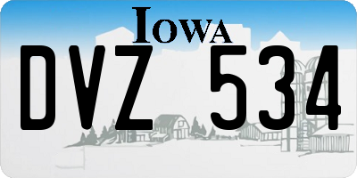 IA license plate DVZ534