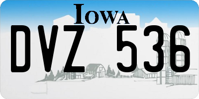IA license plate DVZ536
