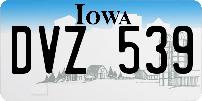 IA license plate DVZ539