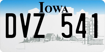 IA license plate DVZ541