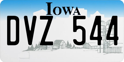 IA license plate DVZ544