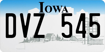 IA license plate DVZ545