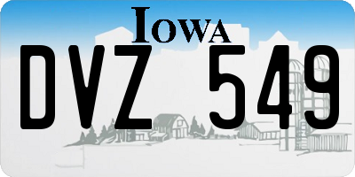 IA license plate DVZ549