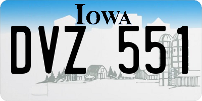IA license plate DVZ551