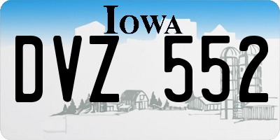 IA license plate DVZ552