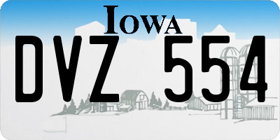 IA license plate DVZ554