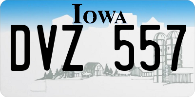 IA license plate DVZ557