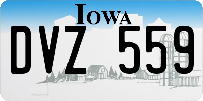 IA license plate DVZ559