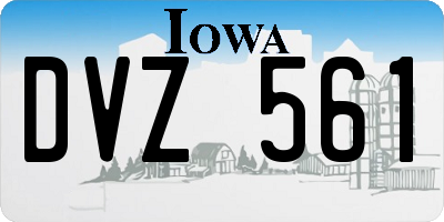 IA license plate DVZ561