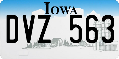 IA license plate DVZ563