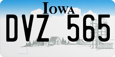 IA license plate DVZ565