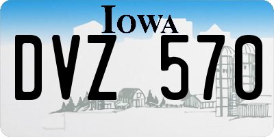 IA license plate DVZ570