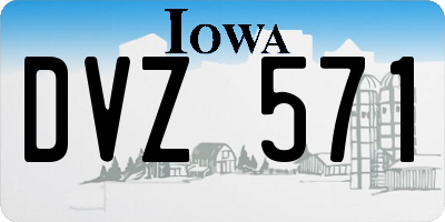 IA license plate DVZ571