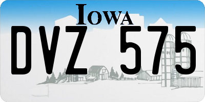 IA license plate DVZ575