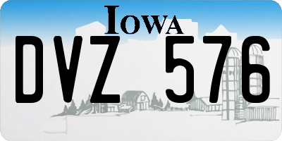 IA license plate DVZ576
