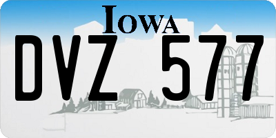 IA license plate DVZ577