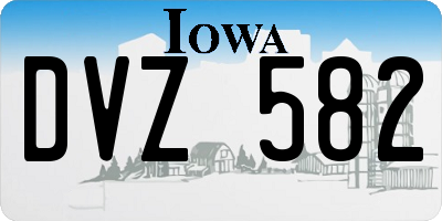 IA license plate DVZ582