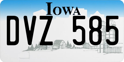 IA license plate DVZ585