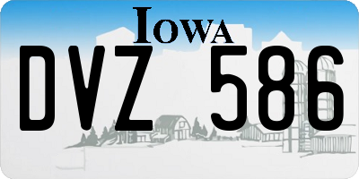IA license plate DVZ586