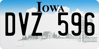 IA license plate DVZ596