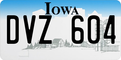 IA license plate DVZ604