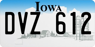 IA license plate DVZ612