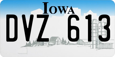 IA license plate DVZ613
