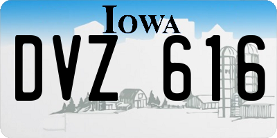 IA license plate DVZ616