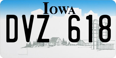 IA license plate DVZ618