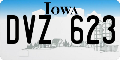 IA license plate DVZ623