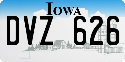 IA license plate DVZ626