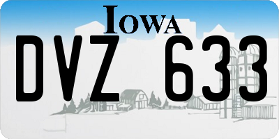 IA license plate DVZ633