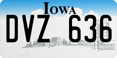 IA license plate DVZ636