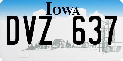IA license plate DVZ637
