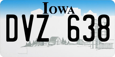 IA license plate DVZ638