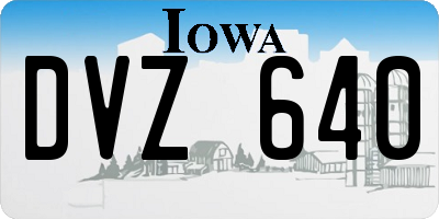 IA license plate DVZ640