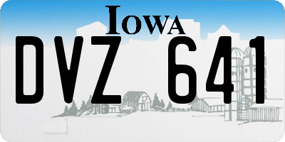 IA license plate DVZ641