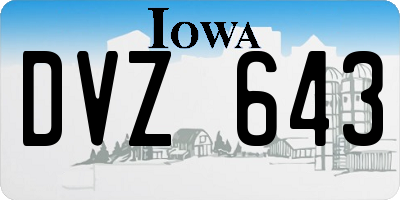 IA license plate DVZ643