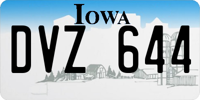 IA license plate DVZ644