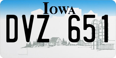 IA license plate DVZ651