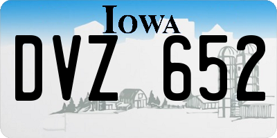 IA license plate DVZ652