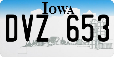 IA license plate DVZ653