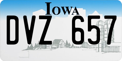 IA license plate DVZ657